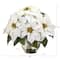 14&#x22; White Poinsettia Arrangement in Designer Silver Bowl